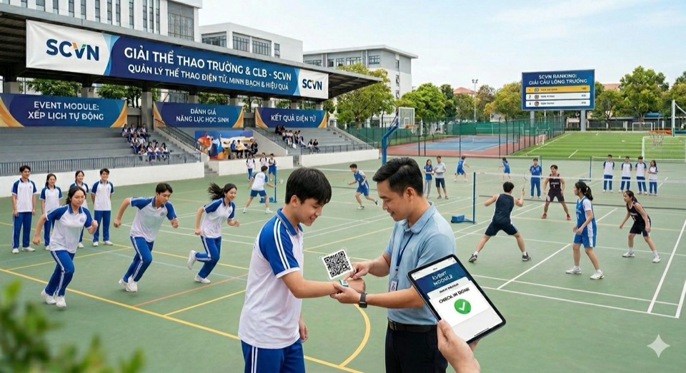 BÀI VIẾT 6: SCVN & NHÀ TRƯỜNG & CLB – CÔNG CỤ QUẢN LÝ THỂ THAO HIỆN ĐẠI, MINH BẠCH VÀ HIỆU QUẢ